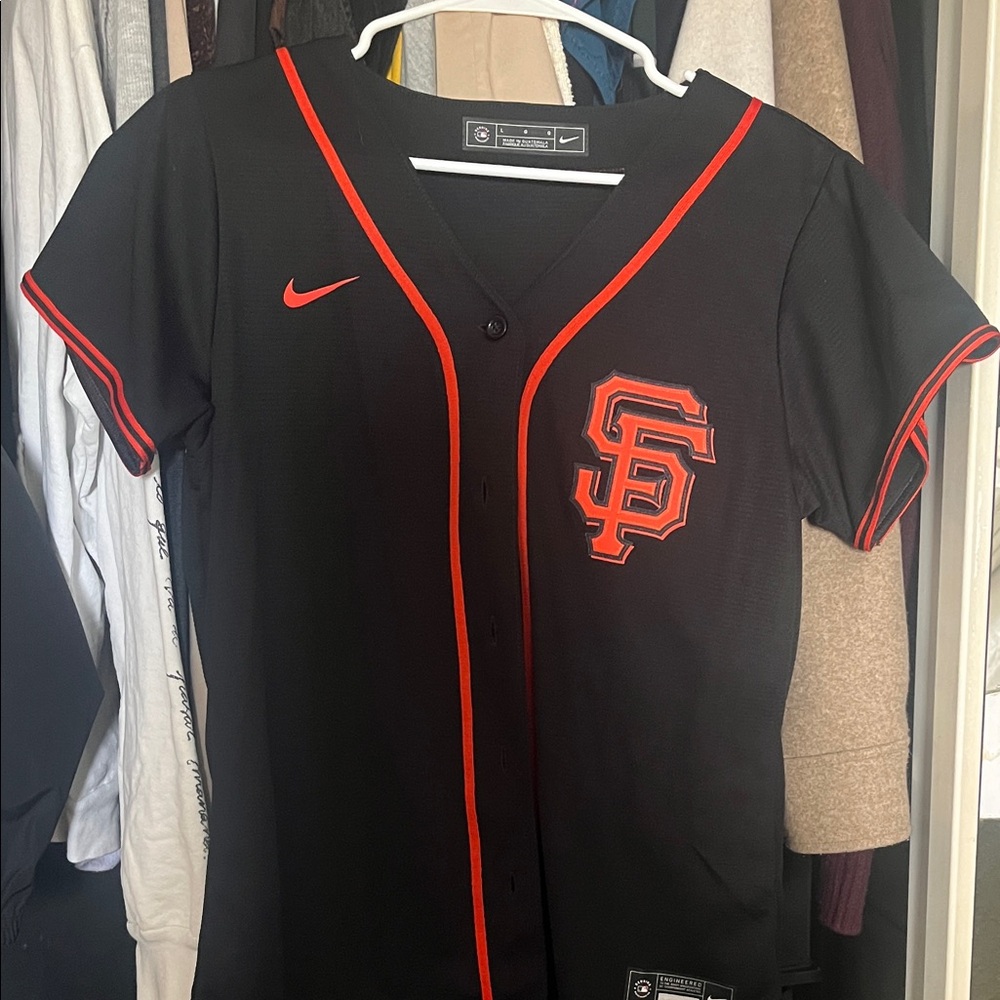 Nike Black and Red Sports Jersey
